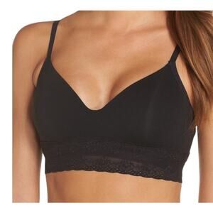Natori 723154 Bliss Perfection contour soft cup bra black size 36DD 36E